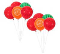 WEKAMOS 40pcs Hawaiian Party Decorations Fruit Balloons Set Tropical Watermelon, Strawberry, Orange Balloons Seeds Summer Birthday Party Supplies for Outdoor Luau and Tropical Theme