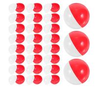 WEKAMOS 40pcs Round Plastic Vending Machine Fillable Balls with Twist Lids for Egg Gumball Machines Party Favor Candy Containers in Classic Red and White