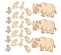 WEKAMOS 40pcs Wooden Animal Cutouts DIY Craft Blanks Smooth Edges Unfinished Wood Slices for Painting Decorating Party Home Festival Ornaments