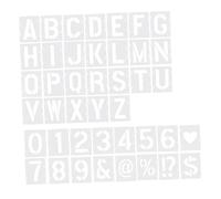WEKAMOS 42pcs Letter Stencils with Numbers and Punctuation Interlocking Alphabet Templates for Wood Wall Fabric Rock Chalkboard DIY Art Projects and Crafts