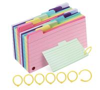 WEKAMOS 450Pcs Lined Notepads with Binder Rings Memo Pads and Flash Cards for Study and Learning Thickened for Journals Memos and Sketches Random Color
