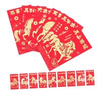 WEKAMOS 48pcs Lunar Year Red Envelopes Chinese Horse Zodiac Design Large Red Packets for Cash and Greeting Cards Spring Festival Hongbao with Spacious Paper and Elegant Stamping
