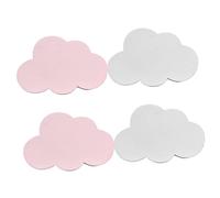 WEKAMOS 4pcs Cartoon Cloud Pattern Punch Wall Hooks Nordic Style Wooden Bedroom Hangers for Coats Hats Backpacks Space Saving Decorative Wall Mount Hooks