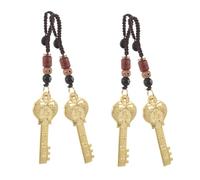 WEKAMOS 4pcs Chinese Year Horse Keychain Brass Zodiac Pendant Luck Charm Fengshui Hanging Ornament for Car Keys Home Decor Year Horse Collectors