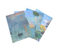 WEKAMOS 4pcs Document Folder Multi Function Practical PP File Organizers for Office School Travel with Creative Printed Design for Receipt and Record Storage