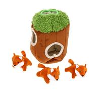 WEKAMOS 4Pcs Dog Interactive Plush Squeaky for Fun Engaging Activity Game for Dogs Durable Plush Animal Shapes for Pet Training and Health