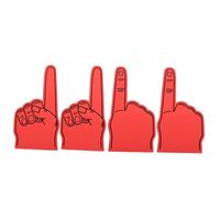 WEKAMOS 4pcs Giant Foam Fingers Eva Cheerleading Noise Makers for Sports Events Birthday Parties Outdoor Games Lightweight Hand Props in Red