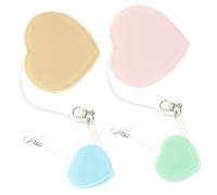 WEKAMOS 4pcs Heart Shaped Macaron Rub Eye Glass Lens Cleaner Phone Screen Wipes Glasses Wipes Dust Brush Painters Lens Cleaning Cloth