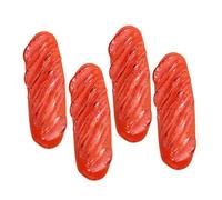WEKAMOS 4pcs Lifelike Artificial Hot Dog Sausage Display Model with Realistic Texture for Home Kitchen Party Decoration and Photography Props and Fade Resistant Food Prop