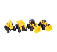 WEKAMOS 4pcs Plastic Construction Vehicle for Realistic Mini Engineering Trucks and Excavators Educational Go Model Cars for Boys and DIY Random Styles