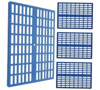 WEKAMOS 4Pcs Plastic Rabbit Cage Mats Feet Pads for Small Animals Blue Non-slip Resting Floor Cushions for Bunny Hutch and Indoor Use