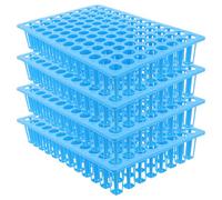 WEKAMOS 4pcs Plastic Vial Holder Rack for Test Tubes Sampling Vials Specimen Bottles Lab Organizer Educational Science Tool for Schools and Science Clubs