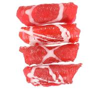 WEKAMOS 4pcs Realistic Artificial Meat Roll Kitchen Simulated Fake Beef for Restaurant Decor Photography Props Early Childhood Education Display