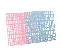 WEKAMOS 4pcs Reusable Plastic Rabbit Feet Pads High Strength Bunny Cage Floor Mats with Cuttable Square Design for Small Pets Easy-clean Foot Resting Mats for Guinea Pigs and Rabbits in