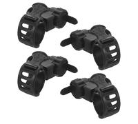 WEKAMOS 4pcs Rubber Crutch Holder for Mobility Scooters Wheelchairs Cane Support Bracket for Walkers Stable Walking Stick Storage for Senior Mobility Aids