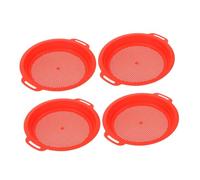 WEKAMOS 4PCS Sand Sifting Colorful Plastic Beach Strainer for Outdoor Fun Educational Activities Birthday Little Hands to Treasures