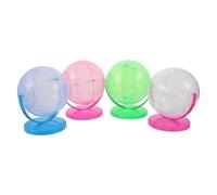 WEKAMOS 4pcs Silent Hamster Ball Transparent Exercise for Small Pets for Hamsters Gerbils Easy to Clean Interactive Fun Noise Reduction Design for Peaceful Play