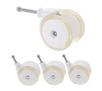 WEKAMOS 4pcs Silent PU Stroller Wheels Walker Replacement Casters for Learning Equipment Quiet Abrasion-Resistant Mobility Wheels for Folding Walkers