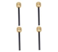 WEKAMOS 4pcs Simulation Microphone Props Fake Microphone Pretend Play Mic for Boys and Girls Karaoke Stage Costume Props Gold Birthday Party