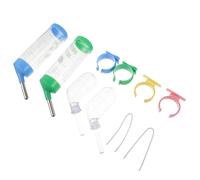 WEKAMOS 4Pcs Small Pet Water Bottle with Roller Ball No Drip Design Easy Drink for Hamsters Hedgehogs Guinea Pigs Rabbits Glass Head Bottles in Pink Yellow Blue Green