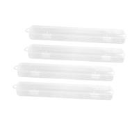 WEKAMOS 4Pcs Transparent Pen Cases Storage Boxes with Secure Lids Portable Clear Pencil Boxes for Ballpoint Pens Paint Brushes Jewelry Gift and Travel Organizer