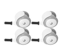 WEKAMOS 4PCS Universal Replacement Wheels Silent Swivel Caster Wheels Sturdy Wear-Resistant Stroller and Walker Parts with Detachable Stem for Pushchair Grey
