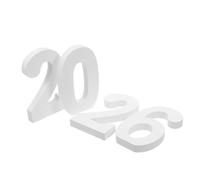 WEKAMOS 4pcs White Wood Table Numbers Rustic Wooden Number Signs for Wedding Graduation Photobooth Home Decor Crafting Ornaments