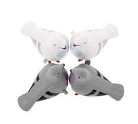 WEKAMOS 4pcs Wind Up Pigeon Cartoon Clockwork Design Educational Playthings for Coordination and Imagination Funny Battery Decorative Ornaments Random Color