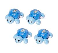 WEKAMOS 4Pcs Wind Up Tortoise Clockwork Cartoon Playthings for Easy Portable Design Safe Gifts Random Color