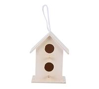 WEKAMOS 4pcs Wooden Bird Nest Diy Set Heart-shaped, Double-layer, Single-layer, and Lace Designs Wooden Birdhouse Garden Ornament Hanging Home Decoration