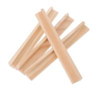 WEKAMOS 4pcs Wooden Domino Holders DIY Alphabet Display Stands for Domino Game Accessories Handcrafted Letter Bases for Educational Crafts and Tile Support