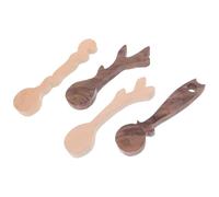 WEKAMOS 4pcs Wooden Spoon Carving Blanks DIY Craft Kit for Beginners Unfinished Wood Blocks for Whittling and Artistic Woodworking Hobbyist Wood Craft Supplies with Walnut and Beechwood
