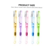 WEKAMOS 5 Pcs Refillable Ink Brush Calligraphy Pens Soft Hair Tips Smooth Writing Fountain Pens for Beginners Students Practice Lettering and Art Design Random Color