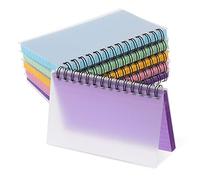 WEKAMOS 5 Pcs Spiral Notebooks with Index Cards Compact Notepads for Office School and Learning Horizontal Lined Memo Cards for Study Notes and Inspiration Records Blue Green Pink Purple