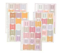 WEKAMOS 5 Sheets Boho Tabs Colored Index Stickers with Clear Section Labels for Study Bible Self-Adhesive Book Tabs for Men and Women Decorative and Read