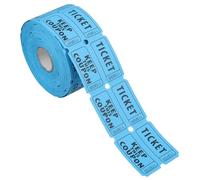 WEKAMOS 500pcs Double Roll Raffle Tickets with Perforated Stubs for Events Parties Fundraisers Classroom Rewards Concerts and Holiday Celebrations in Lake Blue