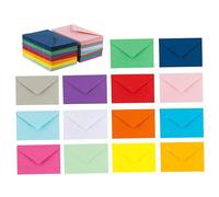 WEKAMOS 50pcs Colored Small Envelopes for Invitation Cards and Seed Storage Water Glue Closure Lightweight and Compact for Office and Craft Use Random Color