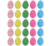 WEKAMOS 50pcs Colorful Plastic Easter Eggs 4x3cm Lifelike Simulation Bird Eggs Decorative Easter for Party Favors and Holiday Decorations