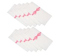 WEKAMOS 50pcs Disposable Pocket Napkins Bow Print for Hotels Restaurants Family Gatherings Open Type Wrapping Paper Table Napkins Guest Hand Towels Bathroom
