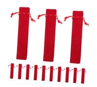 WEKAMOS 50pcs Drawstring Pencil Case Lint Fountain Pen Case Small Pen Bag for School Office Travel Double-Sided Thickened Sleeve Pouch