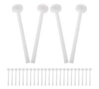 WEKAMOS 50pcs Grinding Perch for Parrots Bird Perch Budgie Bird Interaction Small Platforms Plastic Parrot Cage Pet for Parakeet White