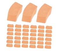WEKAMOS 50pcs Miniature Clay Bricks for DIY Building Model Realistic Pottery Material Mini Brick for Craft Play Enhances Motor Skills and Spatial Reasoning for Dollhouse and Miniature Wall