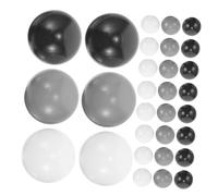 WEKAMOS 50pcs Plastic Ocean Balls for Pool Balls in Black White Grey Lightweight Party Game Props and Party Decoration for Ages