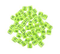 WEKAMOS 50pcs Racing Pigeon Leg Rings Aluminium Plastic Numbered Identification Bands for British Homing Pigeons Fade Resistant Foot Bands for Easy Bird Management
