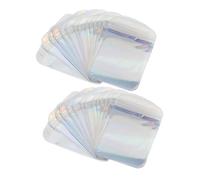 WEKAMOS 50pcs Small Resealable Jewelry Bags Charms Bag Holographic Packaging for Favors Bead Storage