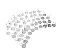 WEKAMOS 50pcs Stainless Steel Number Tags Round Key Id Rings with Split Chains, Hollowed Metal Numbered Coding Tags for Office, Locker and Key Cabinet Organization