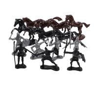 WEKAMOS 52pcs Miniature Medieval Knight and Soldier Figurines with Horses Detailed Tiny People Models for Play Dioramas and Collectible Tabletop Scenes Safe Non Toxic Paint