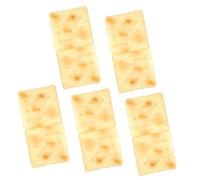 WEKAMOS 5Pcs Artificial Biscuit Decor Real Touch PVC Fake Biscuits Photo Props Kitchen Accessories Simulation Food Models for Photography and Home Display
