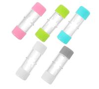 WEKAMOS 5pcs Dual Head Rgp Case Transparent Plastic Sealing Storage Box for Travel and Everyday Use Portable Soak Container with Advanced Evaporation Prevention