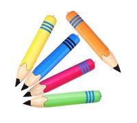 WEKAMOS 5pcs Giant Inflatable Pencil Balloons for Sports Events Jumbo Crayon Classroom Decorations Versatile PVC Play for Kindergarten Activities Easy to Carry Deflate